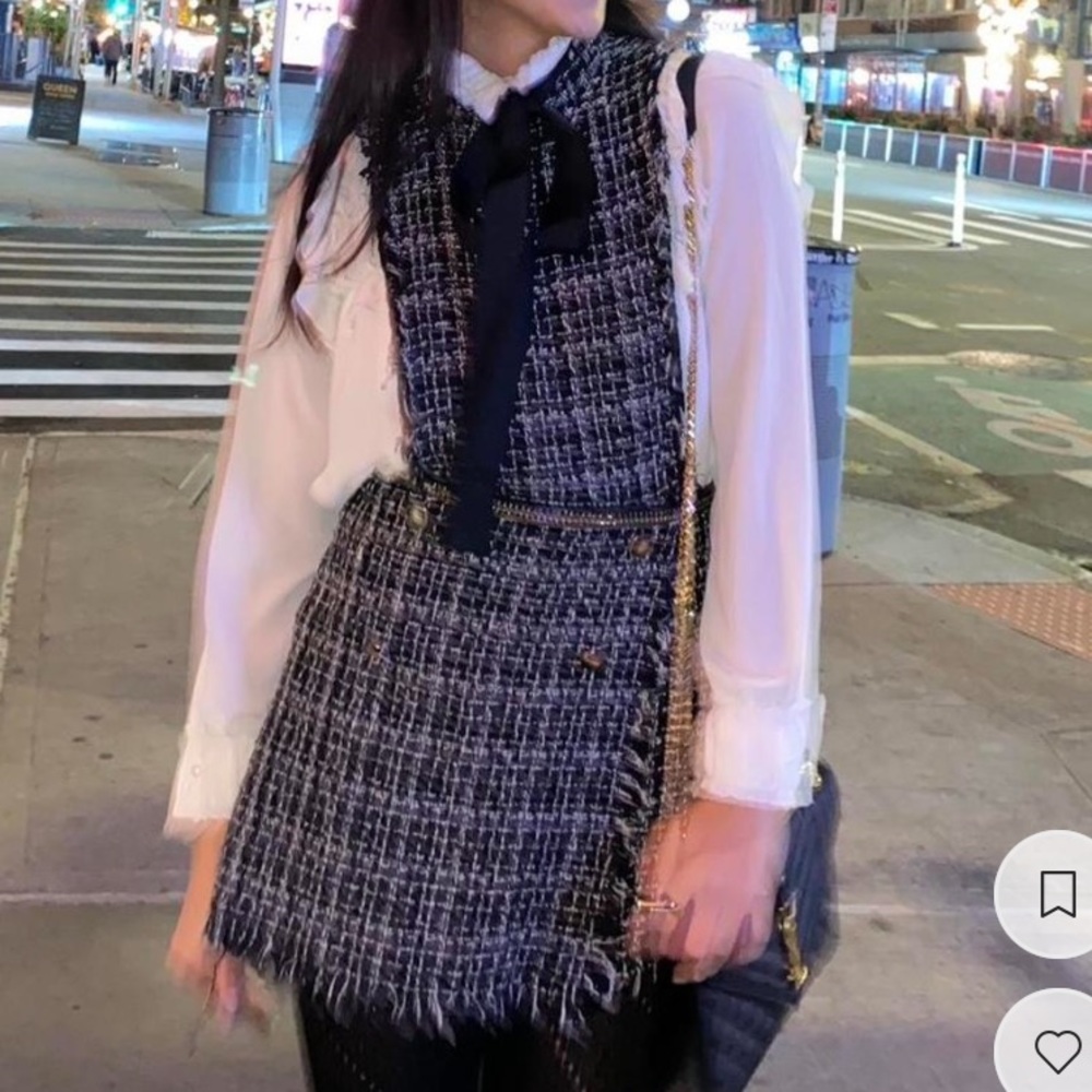 zara tweed playsuit